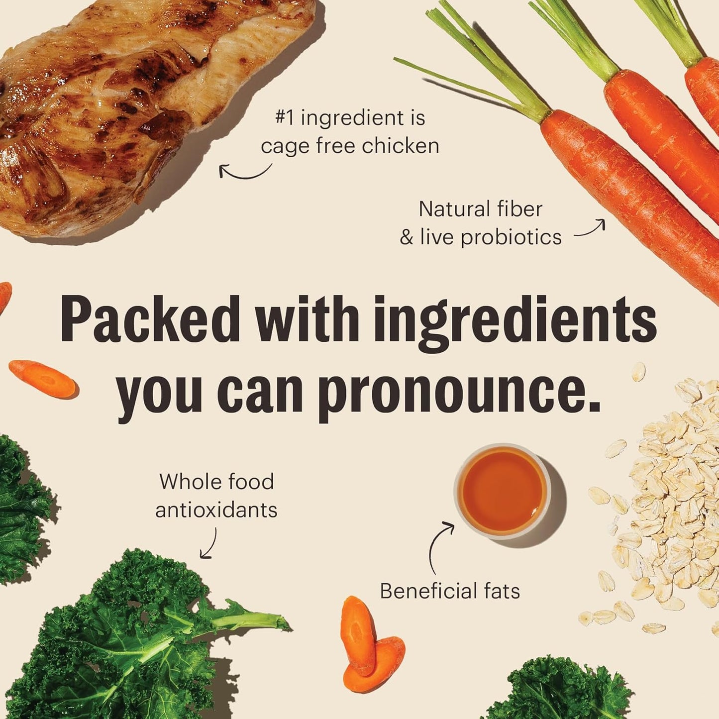 Whole Food Clusters Dog Whole Grain Chicken & Oat 10 lb Bag