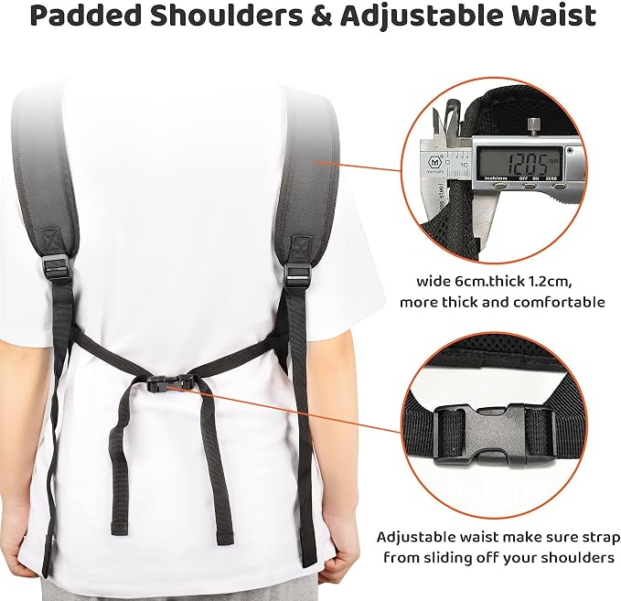 Wakytu Dog Front Carrier Backpacks for Small Dogs, Legs Out Pet Carrier Sling Backpack with Adjustable Padded Ventilated Shoulder Straps, Easy-Fit for Traveling Hiking Camping, Medium