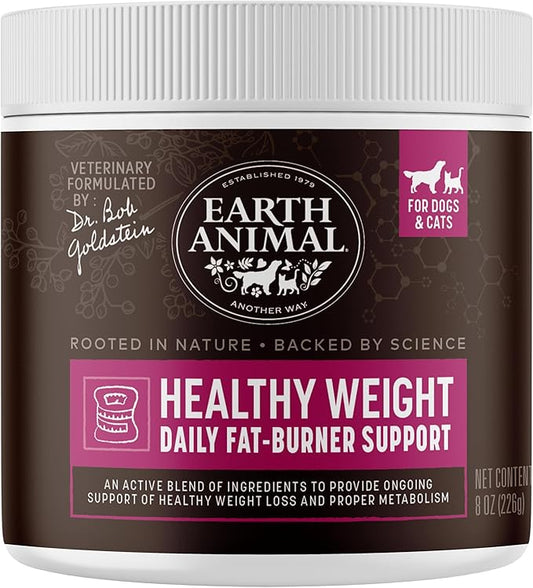 Earth Animal Apothecary Powder Supplement - Healthy Weight Nutritional Powder for Dogs & Cats - 8 oz