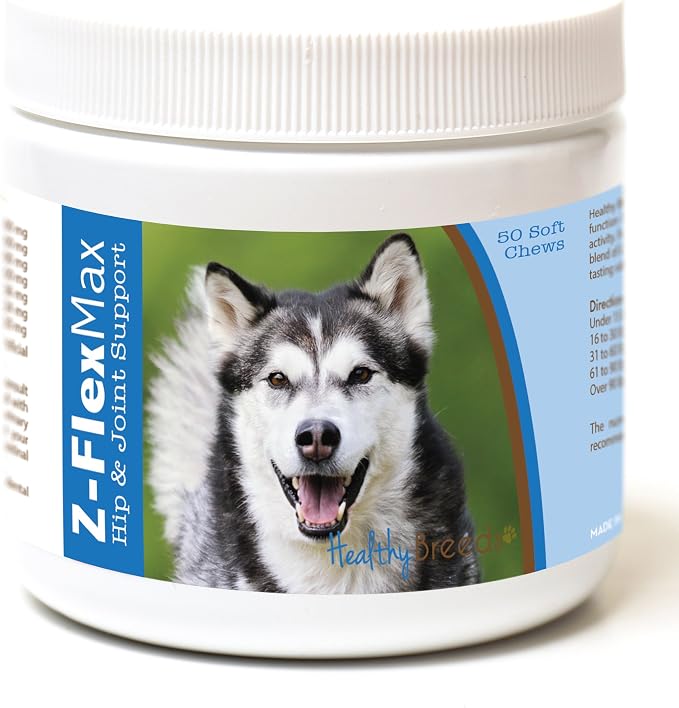 Healthy Breeds Alaskan Malamute Z-Flex Max Hip and Joint Soft Chews 50 Count