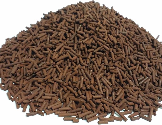Bloodworm 3/64" x 1/4" Sinking Micro Sticks for Discus, Cichlids, Carnivores, Plecos, Catfish, Shrimp, Snails, All Community Tropical Fish...1-lb