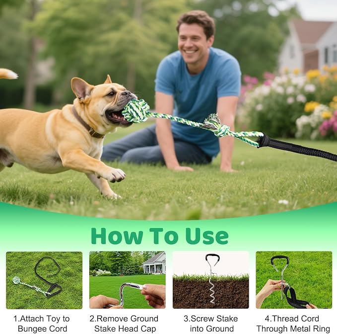 EIODEAR Bungee Tug of War Dog Toy