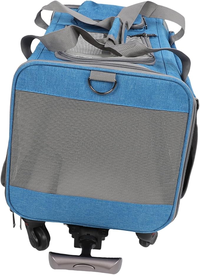 Airline Approved Dog Carrier, Foldable Rolling Pet Carrier for Dogs Cats Animal Travel Bag TSA Approved Pet Carrier in Cabin Pet Carrier with Wheels for Flight Camping Outdoor
