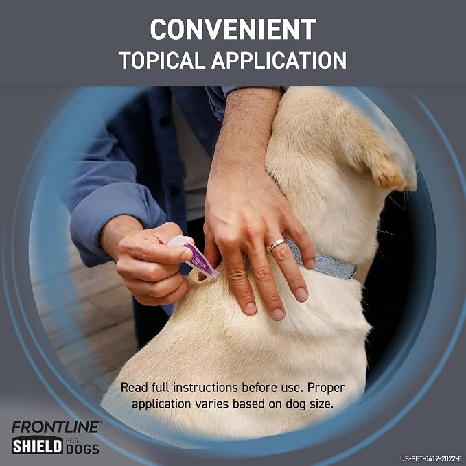 FRONTLINE Shield Flea & Tick Treatment for Dogs 5-10 lbs. (Pink) Count of 6