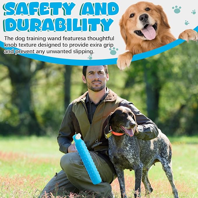 Blueweenly 4 Pcs Dog Bumper Toy for Water Retrieving Plastic Puppy Training Dummy Dog Float Toy Lightweight for Float on The Water Pool Outdoor Training Hunting Fetching (Blue)