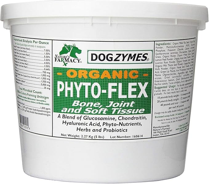 Dogzymes Phyto Flex - Glucosamine, Chondroitin, MSM and Hyaluronic Acid… (10 Pound)