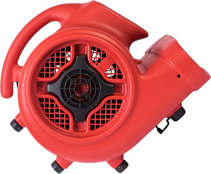 XPOWER P-430 Pro 1/3 HP 2000 CFM Centrifugal Air Mover, Carpet Dryer, Floor Fan, Blower, for Water Damage Restoration, Janitorial, Plumbing, Home Use