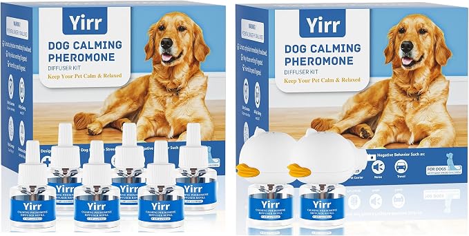 Dog Calming Diffuser, Dog Pheromones Calming Diffuser, Relaxing Pheromone for Dogs Relief Stress Anxiety Reduce Aggression Barking, Help Train Dog to Pee