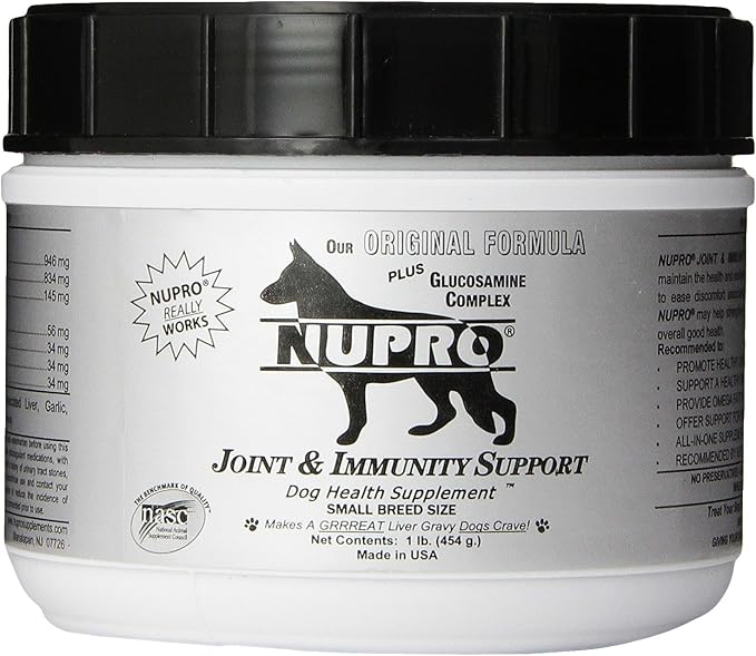 Nupro Joint and Immunity Support for Dogs, 1-Pound (Small Breed Size) 2 Pack