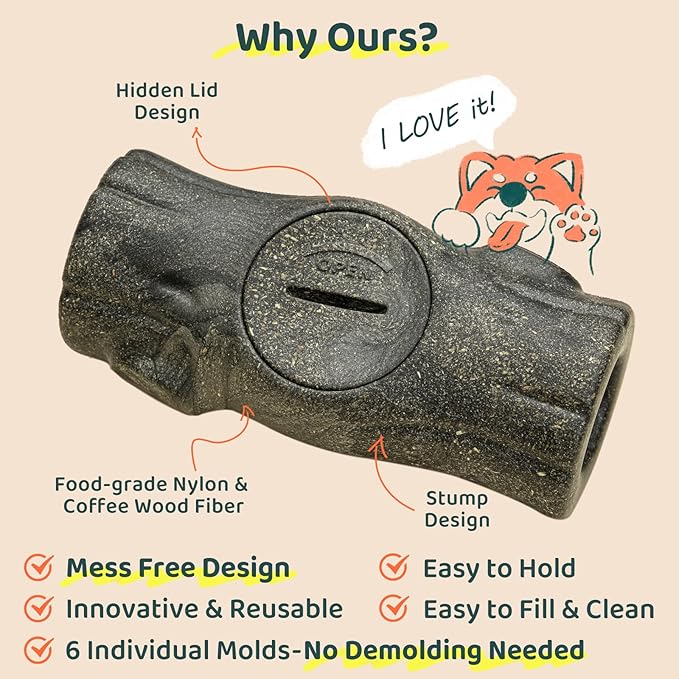 MENGJINGO Interactive Dog Toys for Aggressive Chewers, Long-Lasting Frozen Dogs Treat Holder to Keep Them Busy, Indestructible Dog Enrichment Toys - Reduce Anxiety, Safe for Large and XL Breed