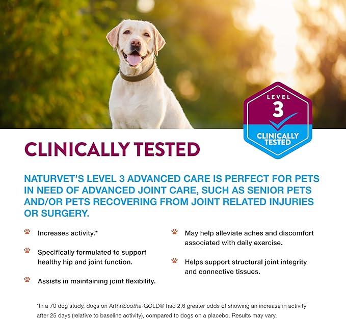 NaturVet ArthriSoothe Gold Tablets Time Release, 120 Pills