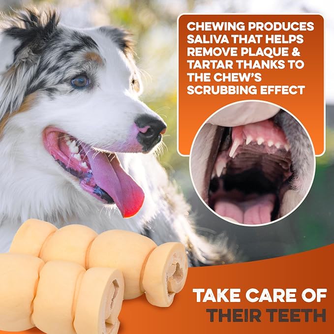 Premium Beef Cheek Rolls for Dogs 10-12" - (10-Pack) Long Lasting, Safe & Natural Rawhide Alternative Chews, Ideal for Large Dogs & Aggressive Chewers, Supports Dental Health & Digestion