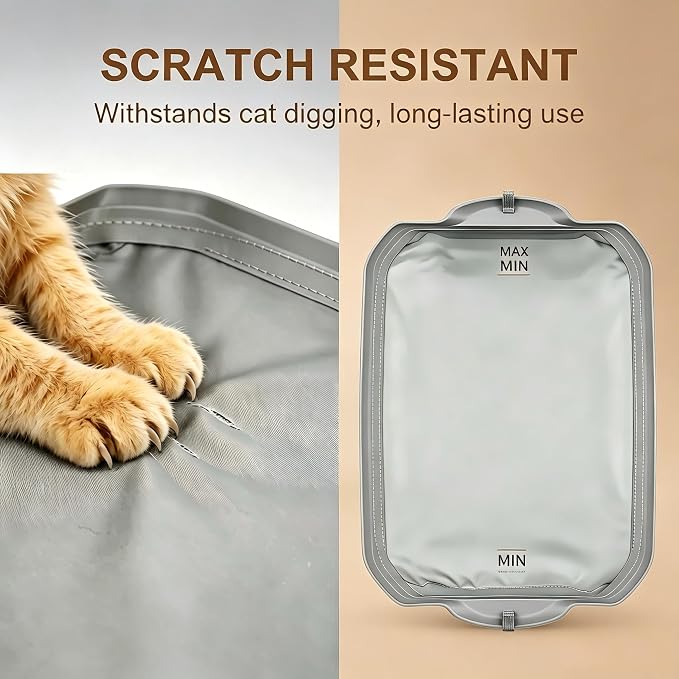 Smart Cat Litter Box Accessories Waterproof Pad Soft Fabric Liner/Pad Soft Mat Removable Liner for 95L Automatic Cat Litter Box (Two Pad Set)