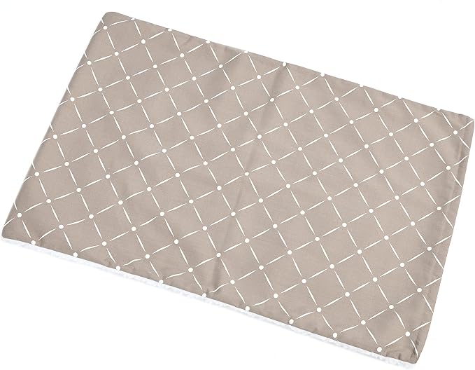 MidWest Homes for Pets Midwest Quiet Time Reversible Crate Pan Cover 30' Mushroom Diamond/Fleece
