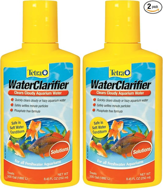 Tetra Water Clarifier, Aquarium Treatment Solution, 8.45 oz, Clears Cloudy Aquarium Water, Safe to Use with Fish and Plants, for Fresh Water (Pack of 2)