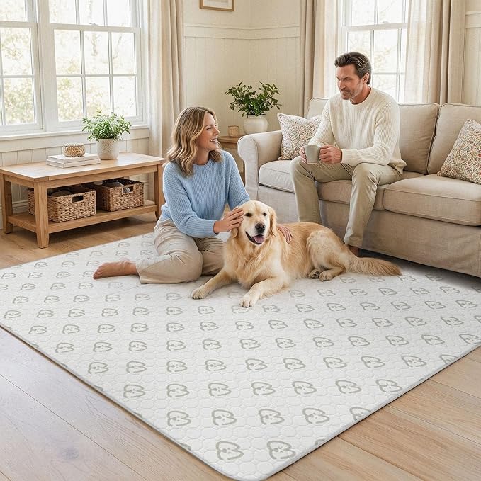 FXW Washable Pee Pads for Dogs, Puppy Pads with Super Absorbent, Specifically Designed for FXW Rollick/Homeplus 24inch 8 Panels Dog Playpen, 63" Square, Khaki, 2 Packs