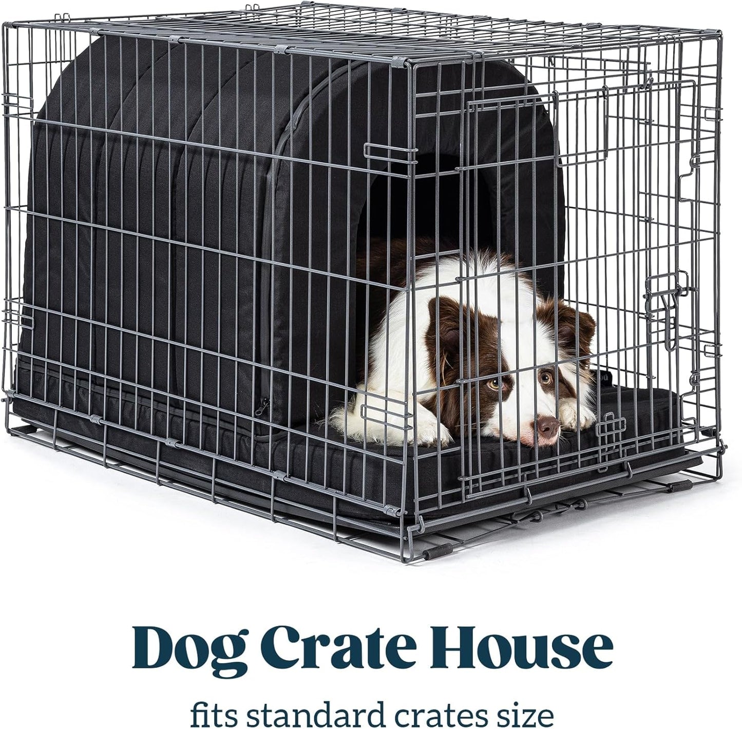 Orthopedic Dog House - Outdoor Waterproof Dog Shelter w/Porch - Indoor Pet House w/Egg-Crate Foam - Cooling - Machine Washable - Ideal for Large Breeds & Fits 36-Inch Crate - 35"x22"