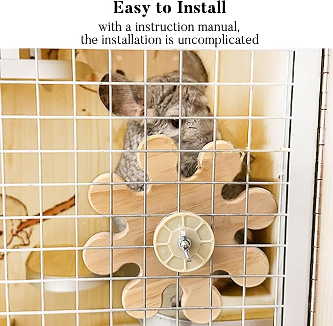 Small Pet Habitat Bundle - Snow-Themed Chew Toy & Large Hideout for Chinchillas, Rabbits, Ferrets