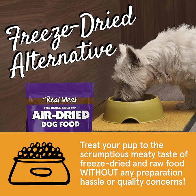 TRMC Real Meat Air Dried Dog Food w/Real Lamb - 8lbs of USA-Crafted Grain-Free Real Meat Dog Food Sourced from Hormone-Free, Free Range, Grass-Fed Lamb - Digestible, Natural, High Protein