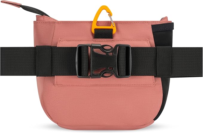 OllyDog Backcountry Day Bag | Dog Training Treat Pouch | Eco-Friendly Recycled Fabric Fanny Pack with Zipper Closure, Built-in Poop Bag Dispenser & Adjustable Waist Belt (Desert)