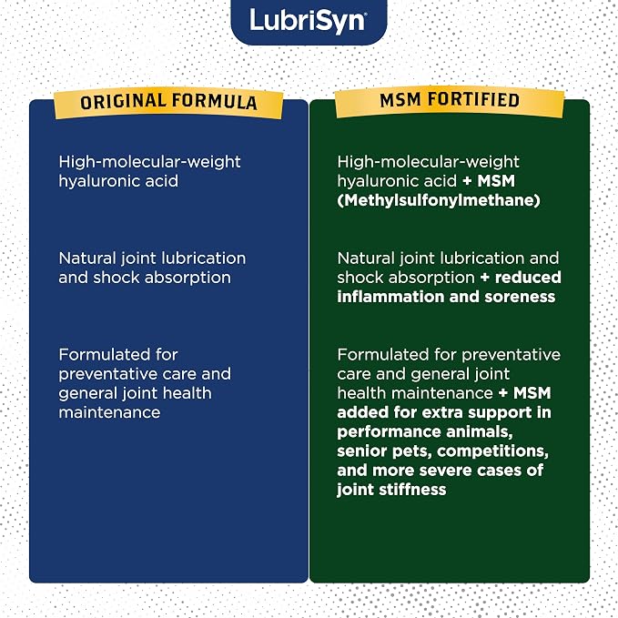 LubriSyn HA Hyaluronic Acid Hip & Joint Supplement for Dogs & Cats, Vet-Developed Oral HA, Original Pet & Equine Liquid Formula Supports Mobility, Cartilage Health & Comfort, 16 oz