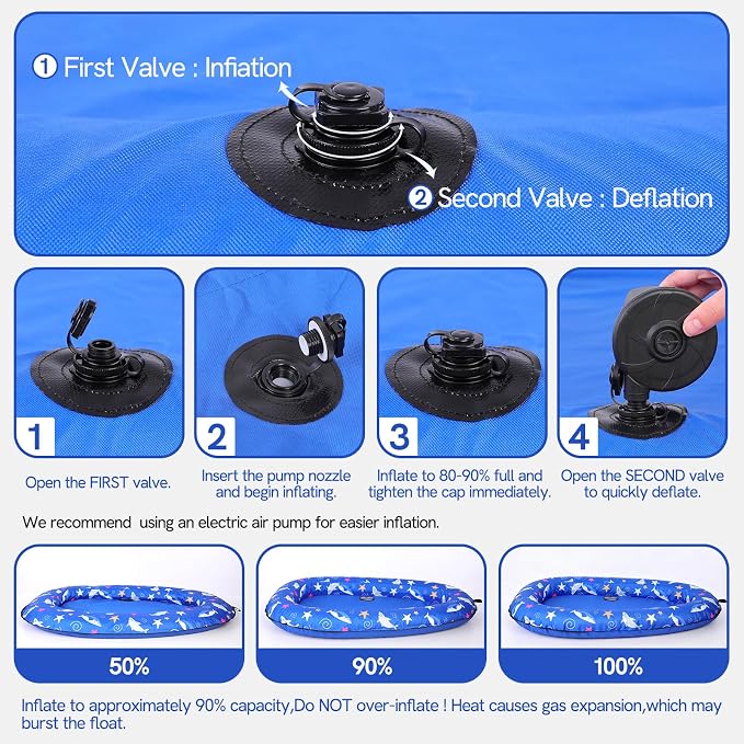 Dog Pool Float, Dog Pool Floats for Small, Medium and Large Dogs, Inflatable Pet Swimming Floats for Pool Lake Camp