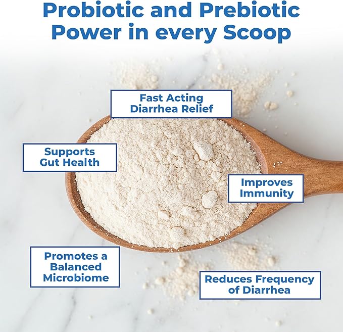 | S boulardii + FOS for Dogs and Cats | Probiotic and Prebiotic Powder | Support Gut Health, Diarrhea | 6 Billion CFU | 60g