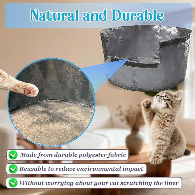 Purifylogix 6PCS Cat Litter Box Liners for Hidden Cat Litter Box | Leakproof Waterproof Non-Slip Liner, Reusable & Washable, Scratch-Resistant, Machine Washable