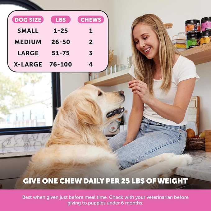 10 in 1 Multivitamin + Hip & Joint Health Soft Chew Supplement Virtual Bundle - Dog Vitamins - Glucosamine Chondroitin, Omegas, Turmeric and MSM for Overall Dog Health, Joint Supplement for Dogs.