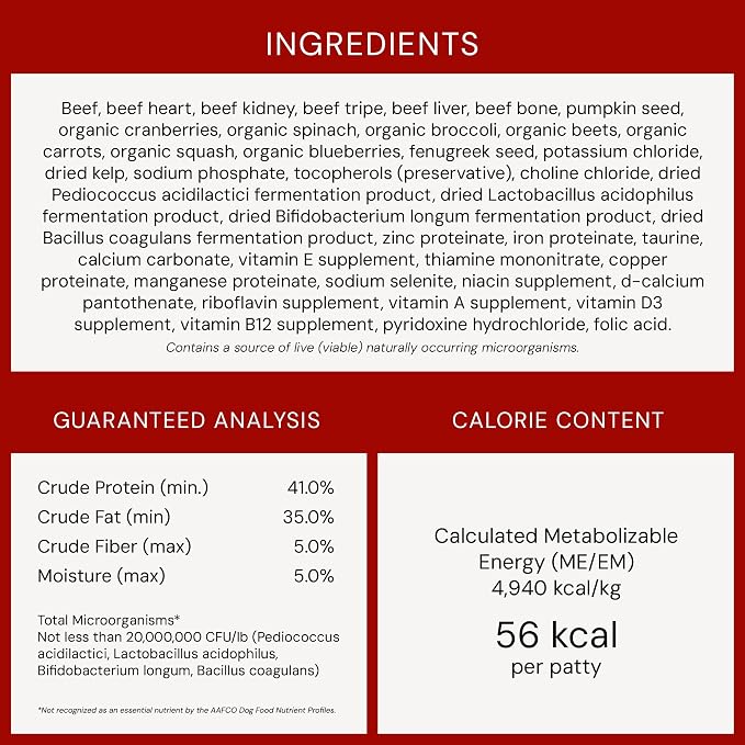 Stella & Chewy's Freeze-Dried Raw Dinner Patties - Beef Recipe - High Protein Grain-Free Puppy & Dog Food - Perfect For Picky Eaters - 5.5 oz