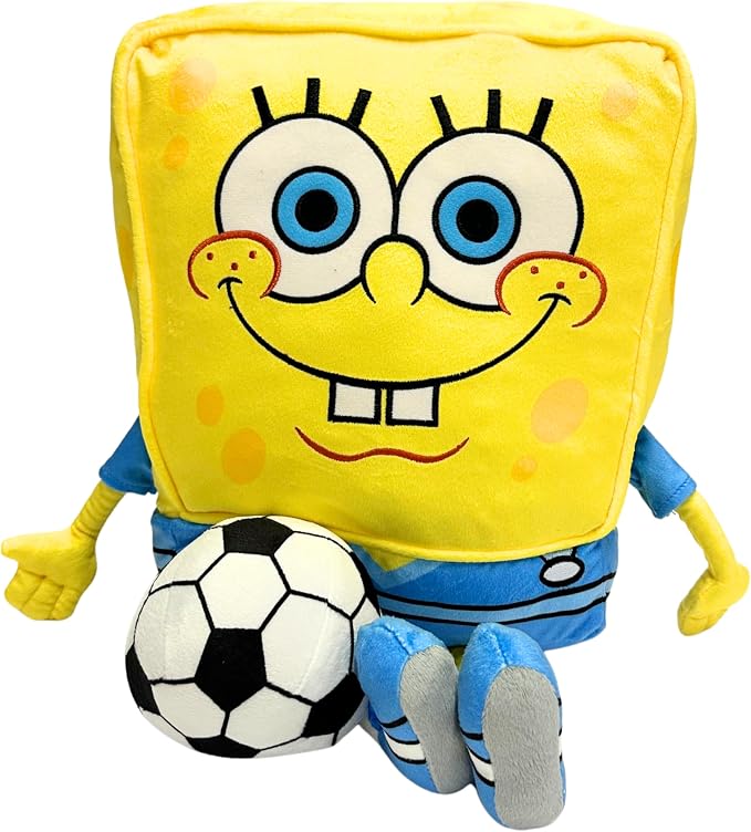 Spongebob Squarepants Kids Bedding Super Soft Cozy Cuddle Pillow Buddy with Soccer Ball, 2026 World Tournament, (Officially Licensed Product) By Franco