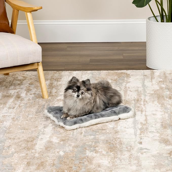 MidWest Homes For Pets Reversible Pet Bed; Machine Washable; Great for Toy Dog Breeds; Spotted Gray; 18"; 40218-FVGYS (Pack of 2)