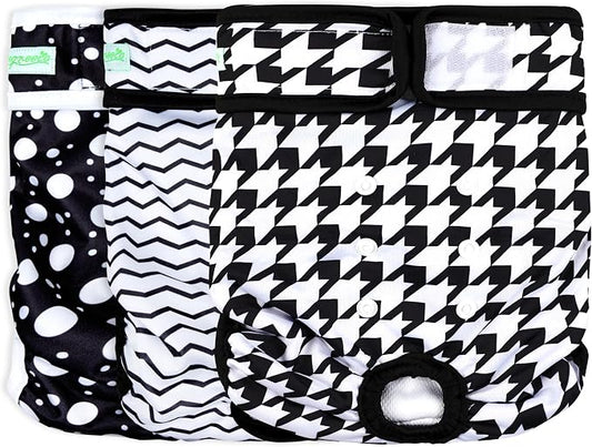 wegreeco Washable Reusable Premium Dog Diapers,Pack of 3,Small Dog Puppy & Doggy Diapers Female,Dog Period Panties Diapers Female in Heat