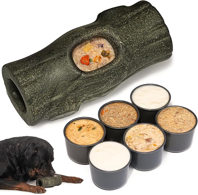 MENGJINGO Interactive Dog Toys for Aggressive Chewers, Long-Lasting Frozen Dogs Treat Holder to Keep Them Busy, Indestructible Dog Enrichment Toys - Reduce Anxiety, Safe for Large and XL Breed