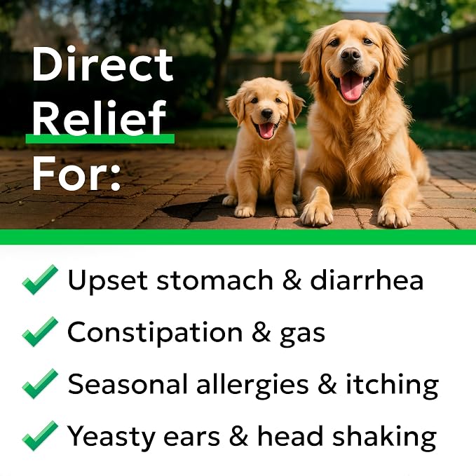 Bark&Spark Probiotics for Dogs & Horses - Digestive Enzymes (Gut Health) Allergy & Itchy Skin - Pet Diarrhea Gas Treatment Upset Stomach Relief Pill, Digestion Health Tummy Treat (180Ct Bacon)