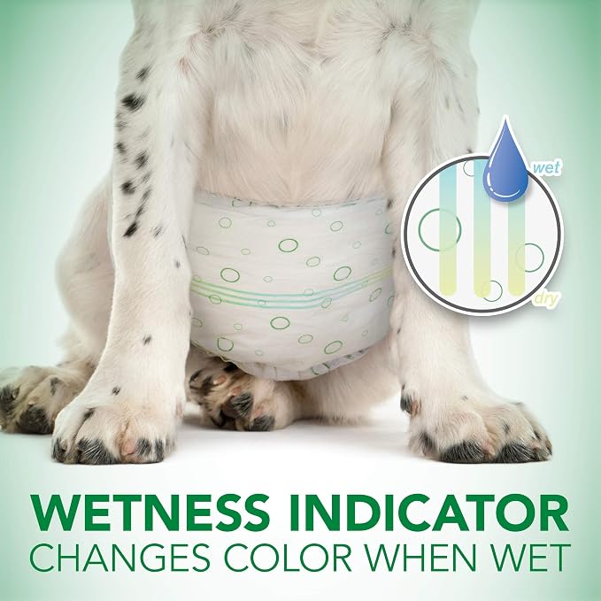 Vet’s Best Comfort Fit Disposable Male Dog Diapers - Absorbent Male Wraps with Leak Proof Fit - Large, 30 Count