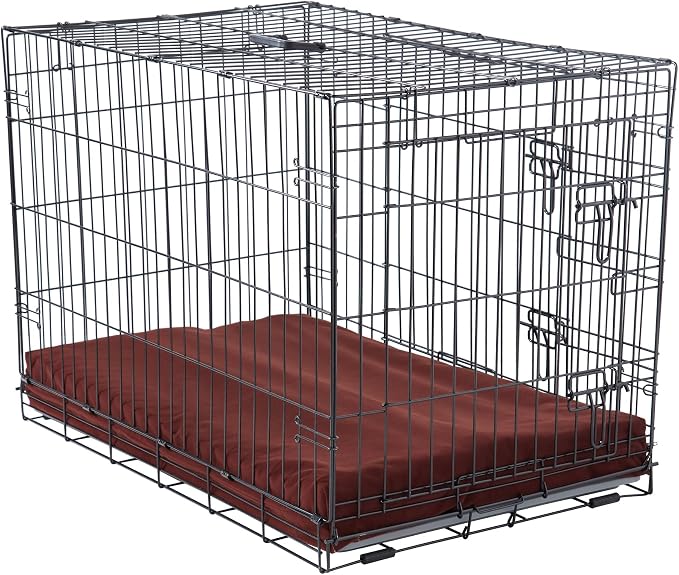 Happy Hounds Cooper Deluxe Reversible Crate Pad - Large - Burgundy
