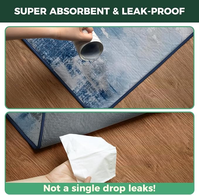 FXW Washable Pee Pads for Dogs, Puppy Pads with Super Absorbent, Specifically Designed for FXW Rollick/Homeplus 32/40/45inch 8 Panels Dog Playpen, 71" Square, Tie-Dye Blue, 1 Pack