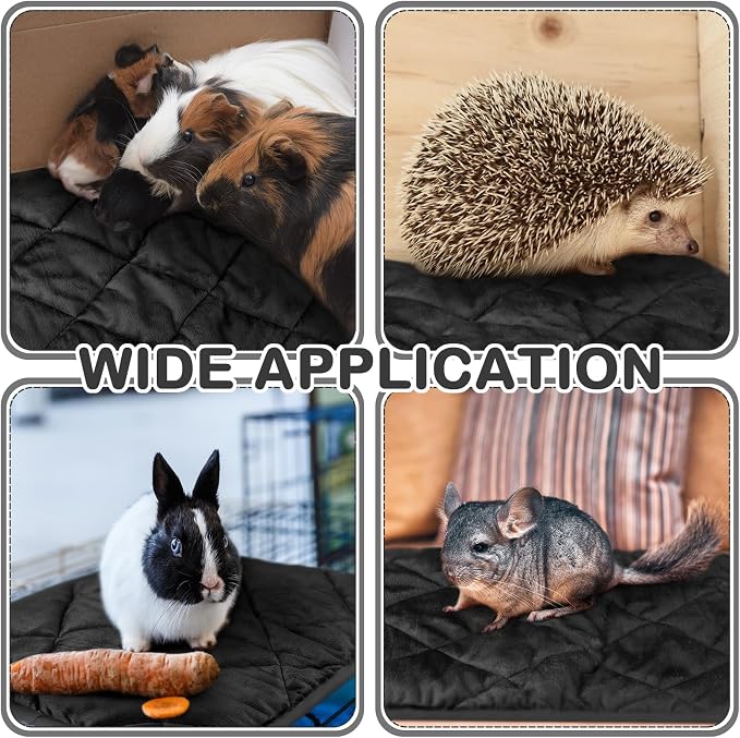 4 Pack Self Heating Cat Pad Self Warming Dog Mat Reflects Body Heat Extra Warm Thermal Pet Pad Washable Dog Cat Bed Crate Bed Mat Blanket(16 x 16 Inch,Black)