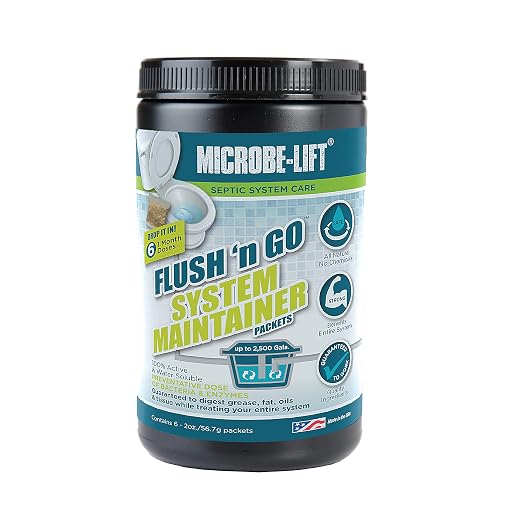 MICROBE-LIFT Septic Tank Treatment, Flush 'N Go System Maintainer, 6 2OZ Packets