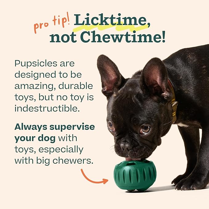 WOOF Party Pupsicle - Long-Lasting Interactive Dog Toys for Boredom - Low-Mess Design - Birthday Gifts for Dogs - Large Dog Toys - Buddy Blue
