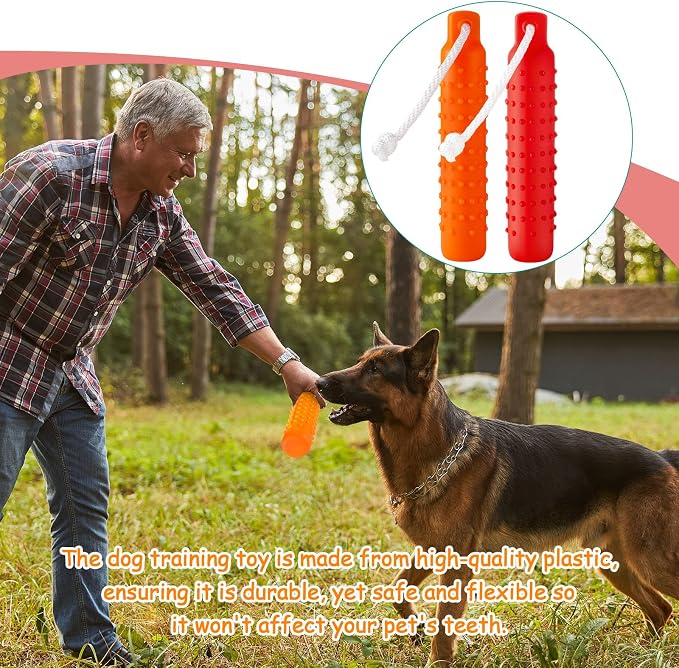 Blueweenly 8 Pcs Dog Bumper Toy for Water Retrieving Plastic Puppy Training Dummy Dog Float Toy Lightweight for Float on The Water Pool Outdoor Training Hunting Fetching (Orange and Red)