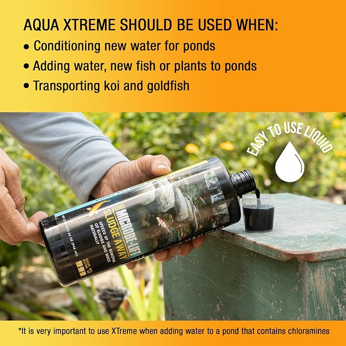 MICROBE-LIFT XTP Xtreme Water Conditioner Treatment for Ponds and Outdoor Water Gardens, Safe for Live Koi Fish, Plant Life, and Décor (1 Gallon)
