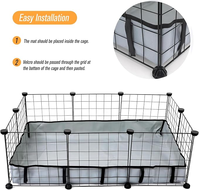 DZWLKJ Guinea Pig Cage Liner Tarp Bottom Waterproof and Washable Base Also for Rabbits, Bunny, Chinchesillas, Hedgehog, Ferrets and Other Small Animals(24x36 inches)