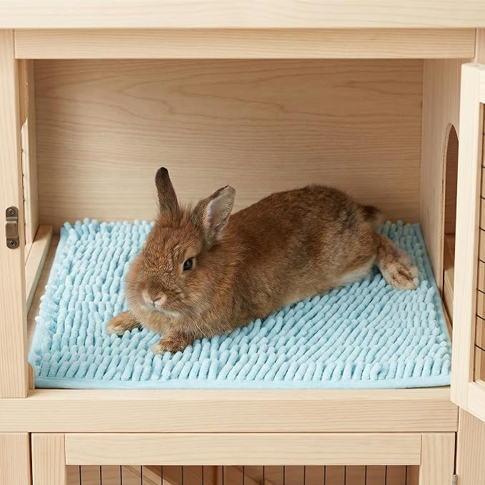20 PCS Guinea Pig Cage Liners 30 x 40 cm (12 x 16 in) Washable Reusable Fleece Pee Pads with Non Slip Backing for Small Animals Rabbit Bunny Hamster