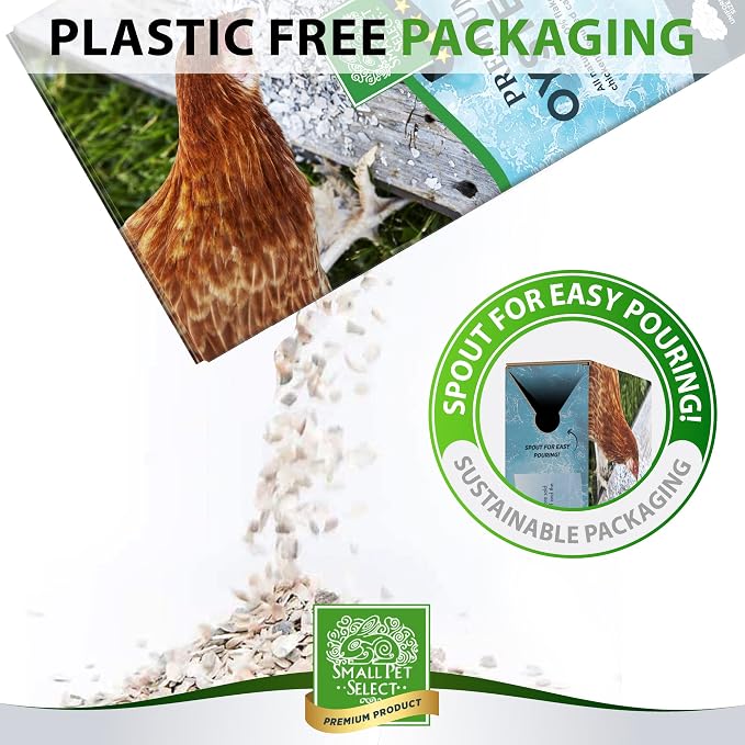 Small Pet Select - 100% Flaked Oyster Shell, Calcium Supplement for Chickens, and Ducks, 5lb (Pack of 2)