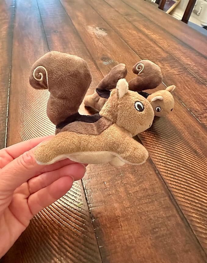 Glow Pups Hide and Seek Dog Toy, Stuffed Animal Tree House, Burrow Dog Toy, Hide and Seek Toy for Small Dogs (Replacement Animals, Squirrel)