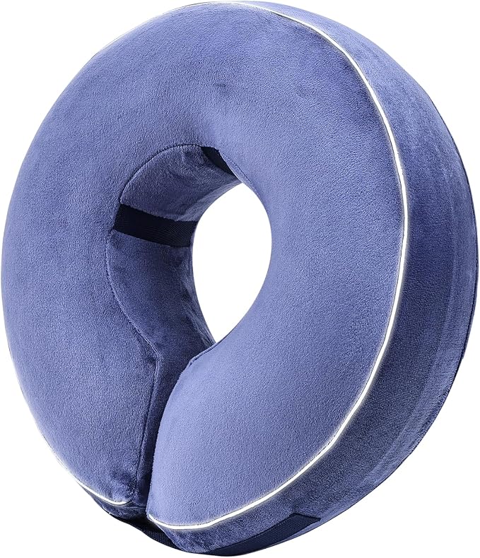 Inflatable Reflective Dog Cone Collar Alternative After Surgery,Doggie Recovery Dount Neck Ecollar,Adjustable Soft Dog Cone Collar for Small Medium Large Dogs (Blue, XL)
