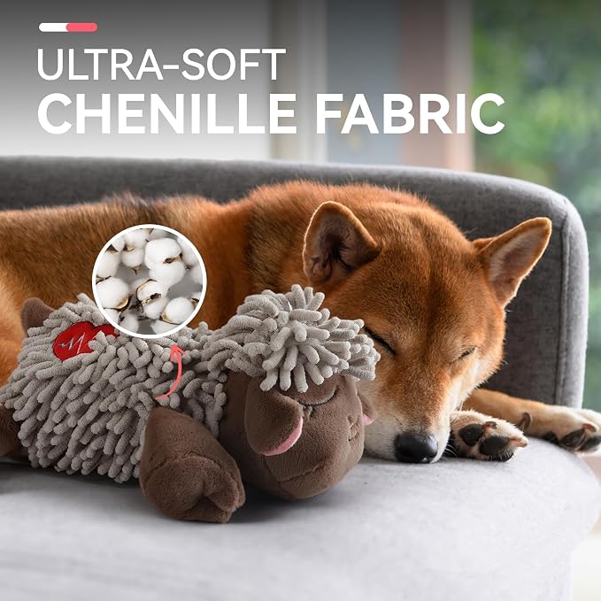 ALL FOR PAWS Heartbeat Dog Toy, Puppy Sleeping Buddy Cuddle Toy, Dog Soothing Plush Toy with Warm Bag, Crate Training Puppy Stuffed Animal Gift Toys, Heartbeat Box with USB Charging