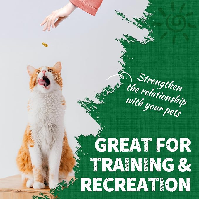 Just Try 13.4 OZ Cat Grass Treats Salmon Oil Natural Salmon Kitten Healthy Cat Treats Training Biscuits Snacks Fish Oil Omega 3 Supplements for Cats Joint Support & Skin Coat Health